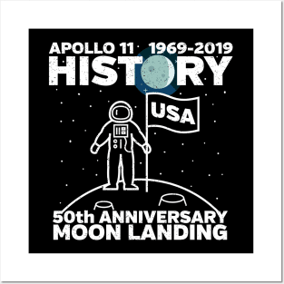 Apollo 11 Moon Landing 50th Anniversary Posters and Art